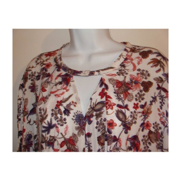 UMGEE boho floral keyhole swing flowy dress L - Picture 3 of 5